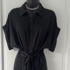 Steve Madden Black Midi Dress